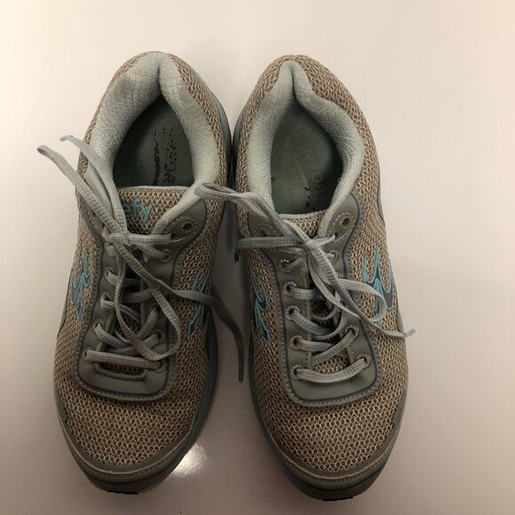 GDefy Gravity Defyer Mighty Walk Athletic Shoes Womens Size 8 Gray Aqua Sneaker - Picture 5 of 7